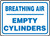 Breathing Air Empty Cylinders - Adhesive Vinyl - 10'' X 14''