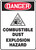 Danger Combustible Dust Explosion Hazard W/Graphic - Dura-Plastic - 14'' X 10''