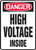 Danger - High Voltage Inside - Dura-Plastic - 14'' X 10''