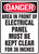 Danger - Area In Front Of This Electrical Panel Must Be Kept Clear For 36 Inches - Accu-Shield - 14'' X 10''