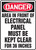 Danger - Area In Front Of This Electrical Panel Must Be Kept Clear For 36 Inches - Accu-Shield - 14'' X 10''