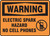 Warning - Warning Electric Spark Hazard No Cell Phones W/Graphic - Adhesive Dura-Vinyl - 7'' X 10''