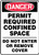 Danger - Permit Required Confined Space Do Not Enter Or Remove Cover - Accu-Shield - 14'' X 10''