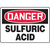 Danger - Sulfuric Acid - Adhesive Dura-Vinyl - 10'' X 14''