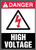 Danger - High Voltage (W/Graphic) - Adhesive Vinyl - 14'' X 10''
