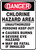 Danger - Chlorine Hazard Area Unauthorized Persons Keep Out Causes Burn Severe Eye Hazard May Be Fatal If Inhaled - Plastic - 14'' X 10''