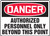 Danger - Authorized Personnel Only Beyond This Point - Aluma-Lite - 10'' X 14''