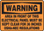 Warning - Area In Front Of This Electrical Panel Must Be Kept Clear For 36 Inches Osha-Nec Regulations - Adhesive Dura-Vinyl - 10'' X 14''