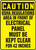 Caution - Osha Regulations Area In Front Electrical Panel Must Be Kept Clear For 42 Inches - Aluma-Lite - 14'' X 10''