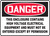Danger - This Enclosure Contains High Voltage Electrical Equipment And Must Not Be Entered Except By Permission - Re-Plastic - 10'' X 14''