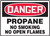 Danger - Propane No Smoking No Open Flames - .040 Aluminum - 10'' X 14''