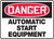 Danger - Automatic Start Equipment