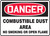 Danger - Danger Combustible Dust Area No Smoking Or Open Flame - Accu-Shield - 7'' X 10''