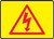 High Voltage Symbol 
(Red On Yellow) - .040 Aluminum - 7'' X 10''