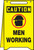 Caution Men Working Fold Up Sign (w/graphic)