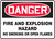 Danger - Danger Fire And Explosion Hazard No Smoking Or Open Flames - Adhesive Dura-Vinyl - 7'' X 10''