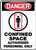 Danger - Confined Space Authorized Personnel Only (W/Graphic) - Dura-Plastic - 14'' X 10''