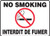 No Smoking (Interdit De Fumer) - .040 Aluminum - 14'' X 10'' 2