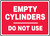 Empty Cylinders Do Not Use - Dura-Plastic - 10'' X 14''