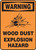 Warning - Warning Wood Dust Explosion Hazard W/Graphic - Aluma-Lite - 10'' X 7''