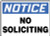 Notice- No Soliciting Sign Notice- No Soliciting Sign