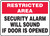 Security Alarm Will Sound If Door Is Opened - Aluma-Lite - 10'' X 14''