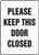 please keep this door closed sign MADM574VP