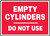 Empty Cylinders Do Not Use - Re-Plastic - 10'' X 14''