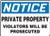 Notice - Private Property Violators Will Be Prosecuted - Aluma-Lite - 10'' X 14''