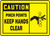 Caution - Pinch Points Keep Hands Clear Sign