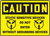 Caution - Static Sensitive Devices Do Not Enter Without Grounding Devices (W/Graphic) - Adhesive Dura-Vinyl - 10'' X 14''