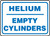 Helium Empty Cylinders - Dura-Fiberglass - 10'' X 14''