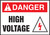 Danger - High Voltage - Adhesive Dura-Vinyl - 14'' X 20''
