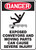 Danger - Exposed Conveyors And Moving Parts Can Cause Severe Injury - Plastic - 14'' X 10''