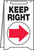 Keep Right Fold Up Sign (w/graphic)