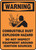 Warning - Warning Combustible Dust Explosion Hazard Do Not Inspect Equipment Around Ignition Sources W/Graphic - Dura-Plastic - 14'' X 10''