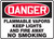 Danger - Flammable Vapors Keep Lights And Fire Away No Smoking - Adhesive Vinyl - 7'' X 10'' Danger - Flammable Vapors Keep Lights And Fire Away No Smoking - Adhesive Vinyl - 7'' X 10''