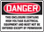 Danger - This Enclosure Contains High Voltage Electrical Equipment And Must Not Be Entered Except By Permission - Plastic - 10'' X 14''