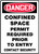 Danger - Confined Space Permit Required Prior To Entry Contact Security - .040 Aluminum - 14'' X 10''