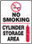 No Smoking Cylinder Storage Area (W/Graphic) - Dura-Fiberglass - 14'' X 10''