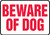 Beware Of Dog - Plastic - 10'' X 14''