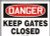 Danger - Keep Gates Closed - Plastic - 10'' X 14''