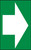 Arrow (White Arrow On Green) - Aluma-Lite - 7'' X 5''