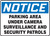 Notice - Parking Area Under Camera Surveillance And Security Patrols