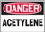 Danger - Acetylene - Re-Plastic - 14'' X 20''