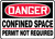 Danger - Confined Space Permit Not Required - Dura-Plastic - 10'' X 14''