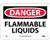 Danger - Flammable Liquids - .040 Aluminum - 10'' X 14''