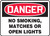 Danger No Smoking, Matches Or Open Lights Danger No Smoking, Matches Or Open Lights