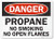 Danger - Propane No Smoking No Open Flames - Re-Plastic - 10'' X 14''