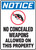 Notice - No Concealed Weapons Allowed On This Property (W/Graphic). - Dura-Fiberglass - 10'' X 7''